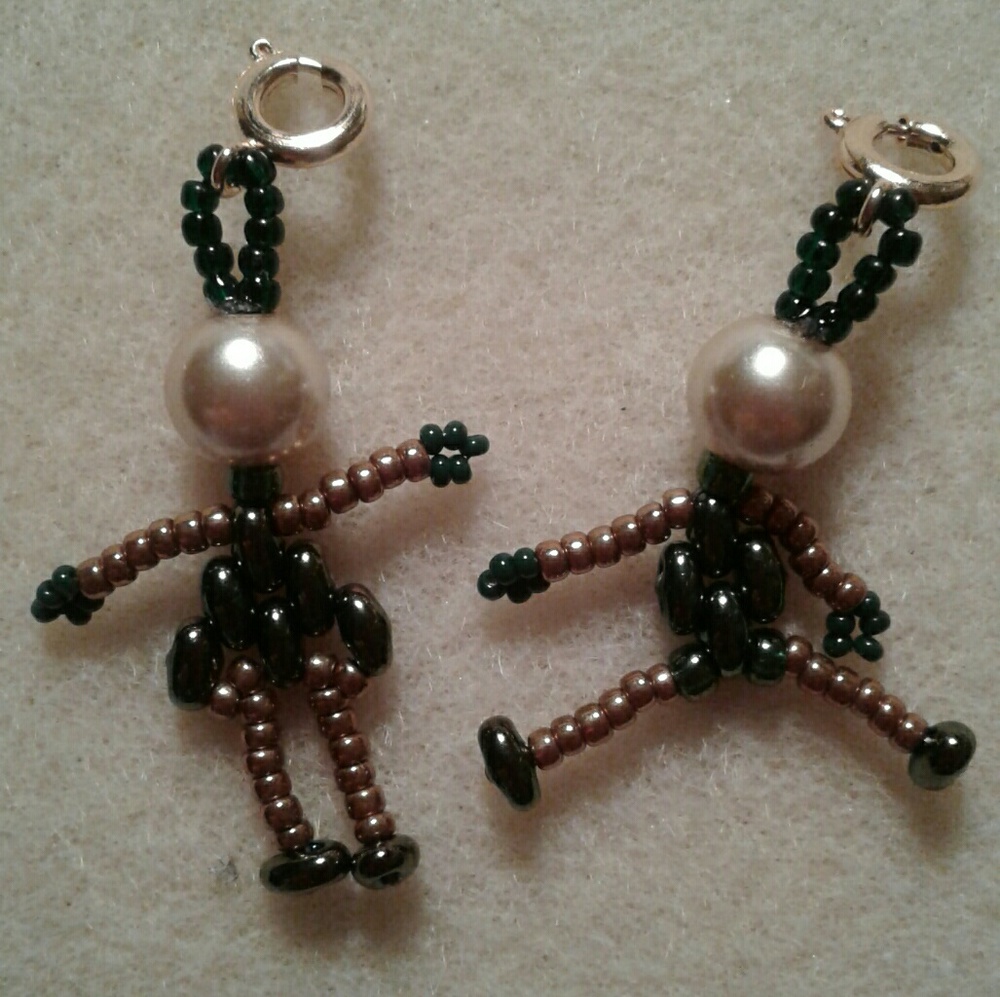 May birthstone beaded boy and girl charm or earrings!  PRICE IS FIRM